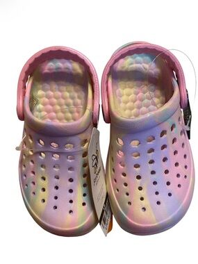 Joybees Kids Pink Tie-Dye Clog Sandals NWT size 6/7
